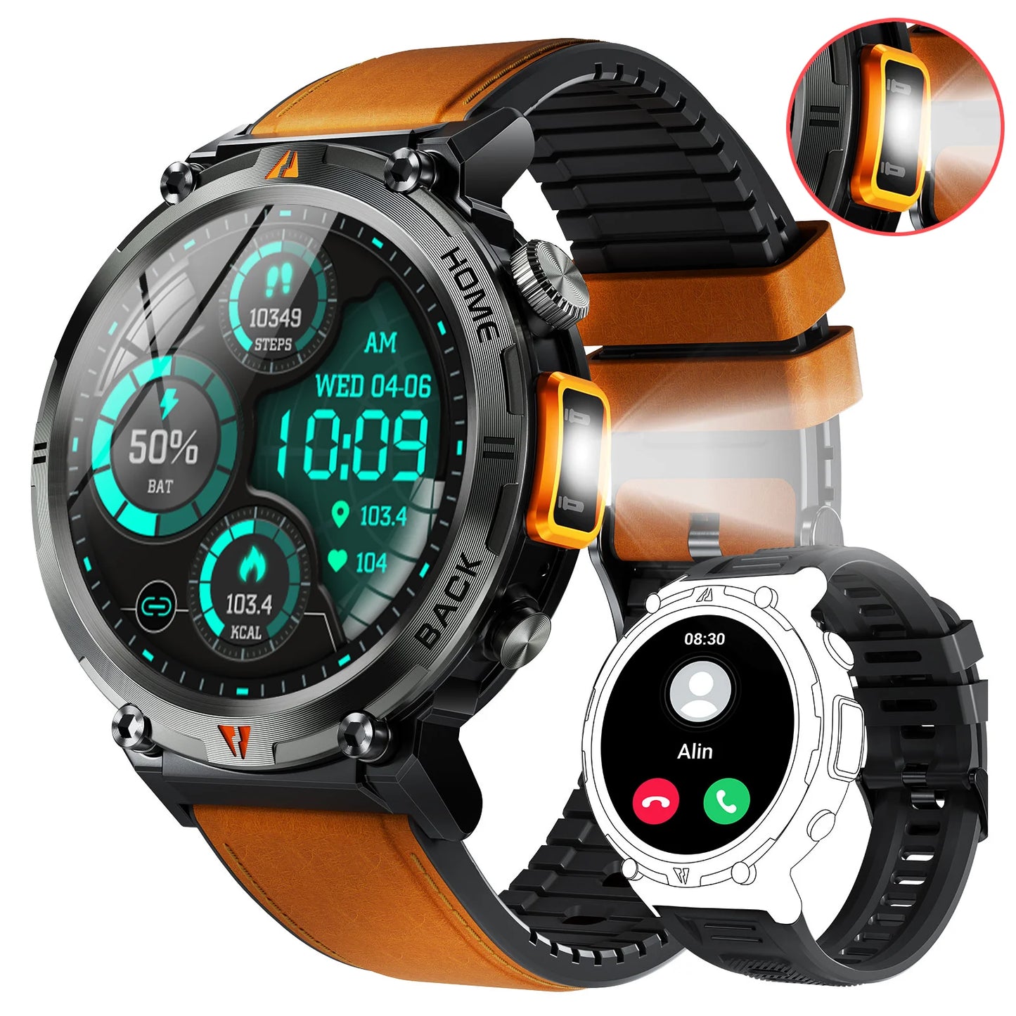 EIGIIS KE3 Smartwatch Men Bluetooth Call With Health Monitor