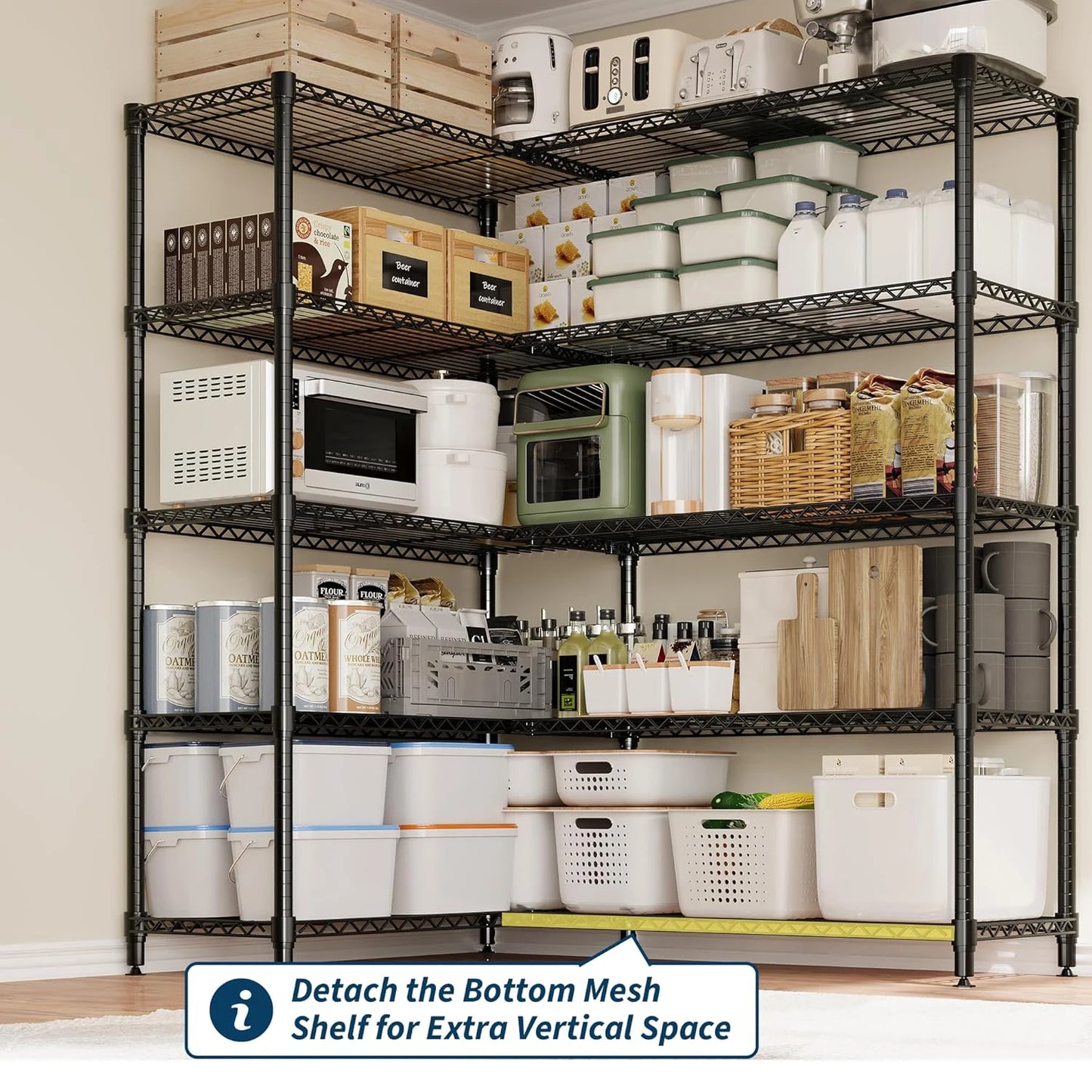 TWISTER.CK Heavy Duty Metal Shelving Unit 5-Tier Adjustable Storage Racks
